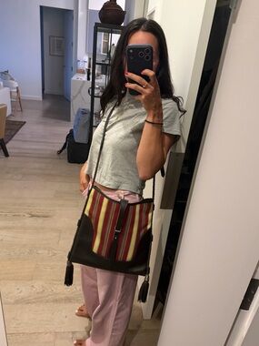 Etro Striped Bag with Tassels